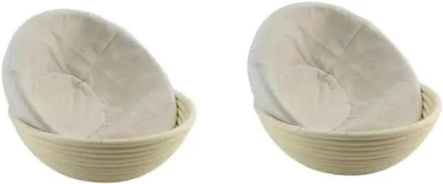 Main image of 2Pcs 9 Inch Proofing Bread Basket Cloth,Round Cloth Baking Supplies Bread, Reusable Breathable Liner Cotton Flax Proofing Bread Cloths, Baking Tools and Accessories for Kitchen