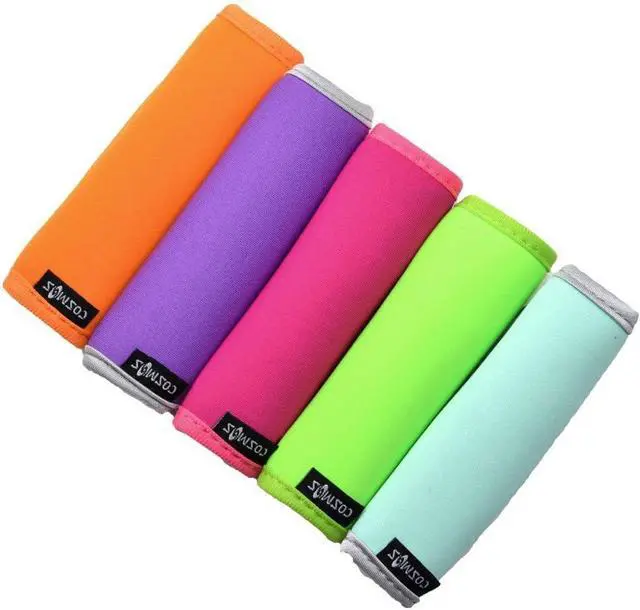 Alt view image 3 of 3 - Cosmos 5 Pcs Luggage Handle Wraps Soft Neoprene Grip Handle Cover Detachable Luggage Identifier for Luggage Suitcase Travel Bag Trolley Case Travel Accessories (5 Colors)