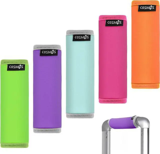 Main image of Cosmos 5 Pcs Luggage Handle Wraps Soft Neoprene Grip Handle Cover Detachable Luggage Identifier for Luggage Suitcase Travel Bag Trolley Case Travel Accessories (5 Colors)