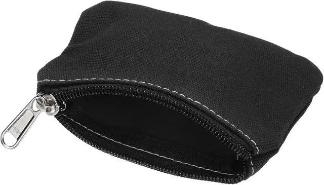 Alt view image 4 of 6 - PATIKIL 3" x 5" Coin Purse Pouch Change Purses Small Organizer Bags 3Pcs | with Zipper Canvas for Home, Dark Blue Black White