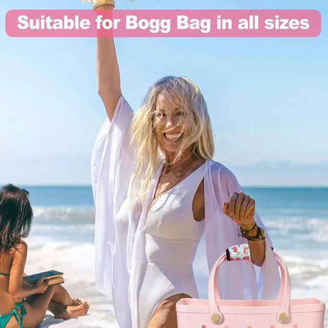 Alt view image 2 of 7 - Lasuroa Canvas Beach Bag Handle Wrap for Bogg Bag, Women's Sling Handbag