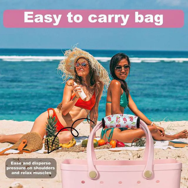 Alt view image 6 of 7 - Lasuroa Canvas Beach Bag Handle Wrap for Bogg Bag, Women's Sling Handbag
