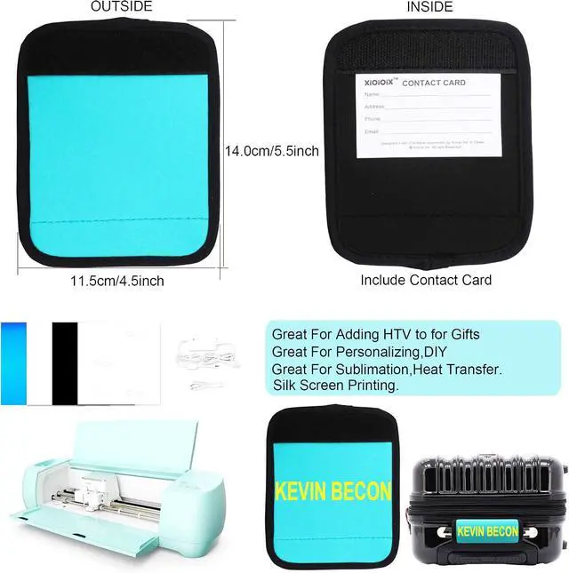 Alt view image 2 of 7 - Luggage Handle Wrap-Neoprene Luggage identifiers for Suitcases Unique Bright Luggage Tags/Spotter/Markers/Handle Cover Travel Accessories