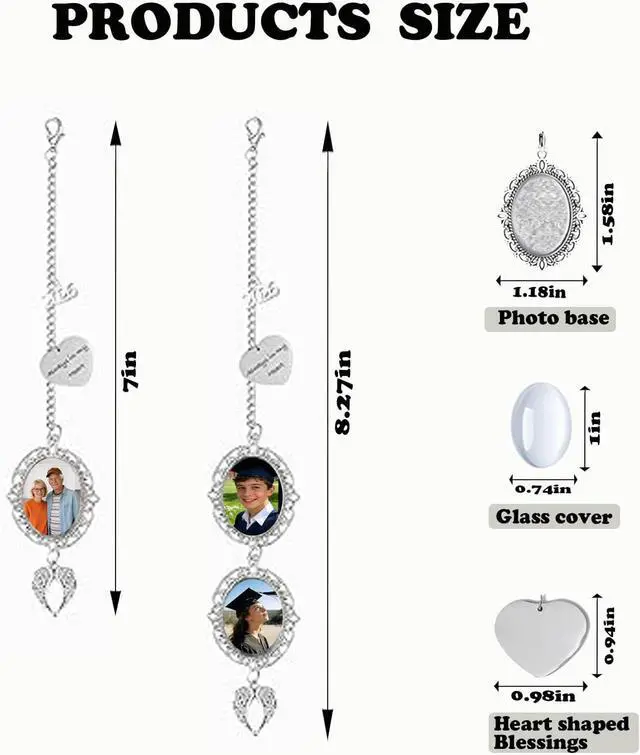 Alt view image 2 of 7 - Graduation Tassel Photo Charm, Personalized Memorial Keepsake | Custom Photo Gift for Graduation Cap, Diploma Frame, or Memorial Ceremony - Class of 2026 Graduation Accessories (1 Photo SL)