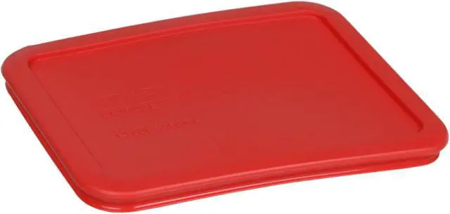 Alt view image 2 of 2 - Pyrex 7210-PC (3-Cup) Red Food Storage Lid (2-Pack) - Made in USA | BPA-Free Plastic | Replacement Cover | Rectangle Shape | Dishwasher Safe | Resists Stains and Odors | Meal Prep