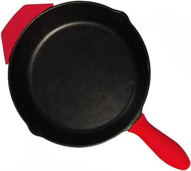 Alt view image 2 of 5 - Silicone Hot Handle Cover, Assist Pan Holder for Cast Iron Skillets and Traditional Pots - Red
