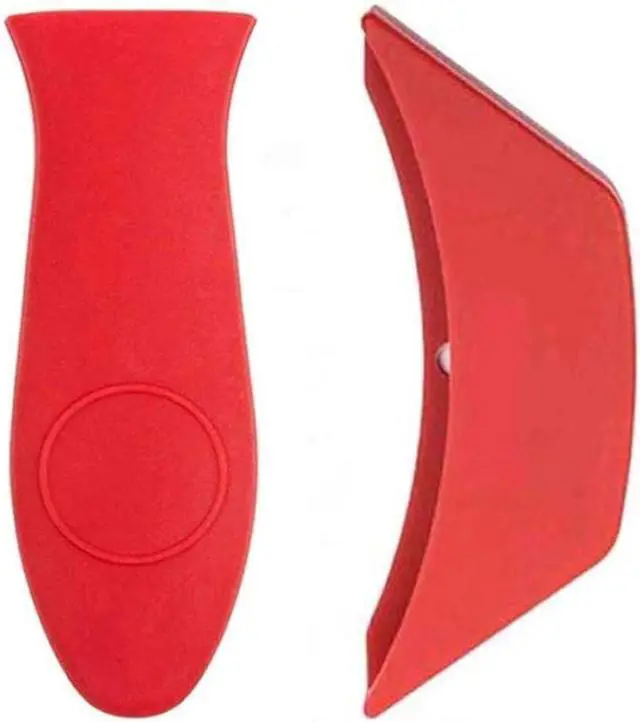 Main image of Silicone Hot Handle Cover, Assist Pan Holder for Cast Iron Skillets and Traditional Pots - Red