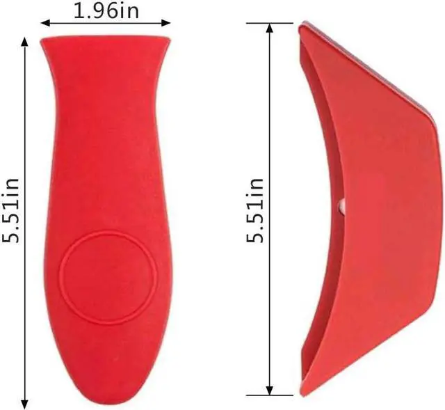 Alt view image 3 of 5 - Silicone Hot Handle Cover, Assist Pan Holder for Cast Iron Skillets and Traditional Pots - Red