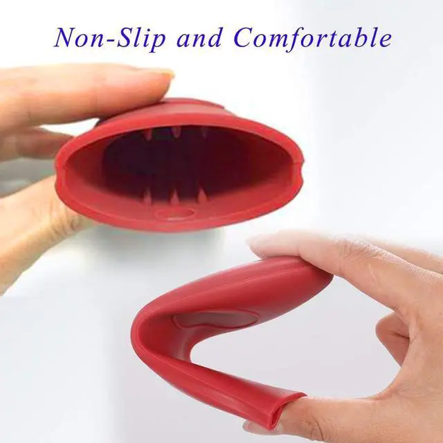 Alt view image 4 of 5 - Silicone Hot Handle Cover, Assist Pan Holder for Cast Iron Skillets and Traditional Pots - Red
