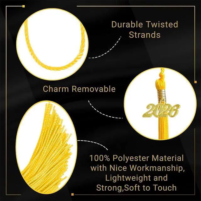 Alt view image 2 of 6 - 2026 Tassel Graduation,Gold Tassel 2026 for Grad Cap and Graduation Ceremony Accessory Decoration