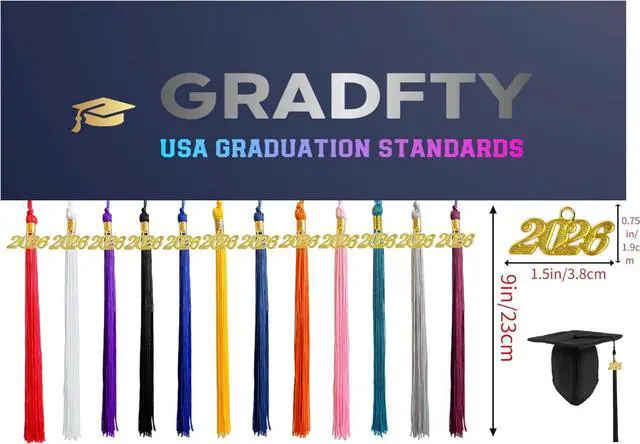 Alt view image 4 of 6 - 2026 Tassel Graduation,Green Tassel 2026 for Grad Cap and Graduation Ceremony Accessory Decoration