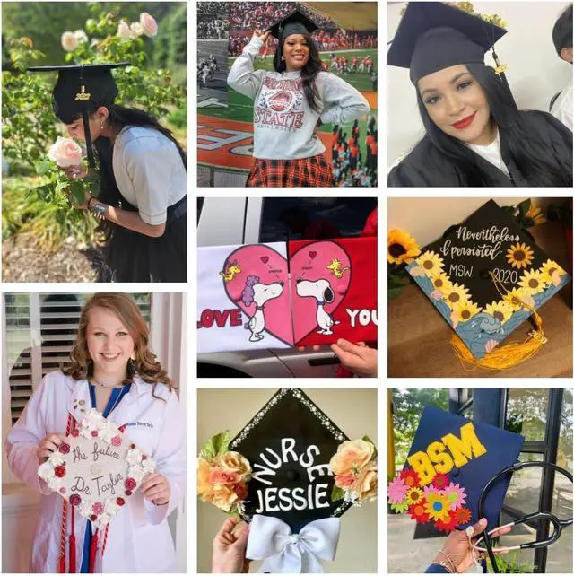 Alt view image 5 of 5 - Newrara Graduation Unisex Matte Adult Graduation Cap with Tassel