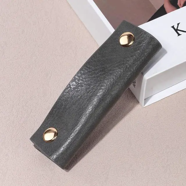 Alt view image 3 of 7 - Handbag Handle Covers Sdjdhej 2 Pcs Pu Leather Luggage Handle Wraps Wallet Handle Protectors Travel Accessories (Grey)
