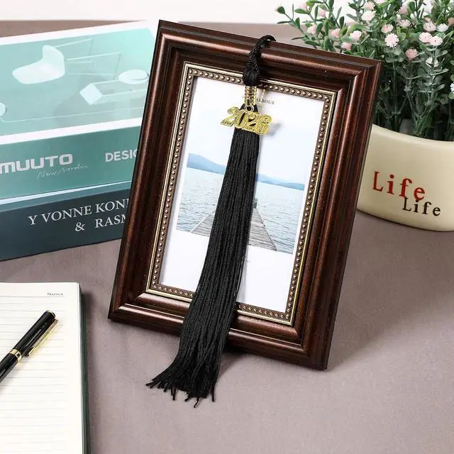 Alt view image 4 of 7 - JULMELON 20Pcs Graduation Tassels for Cap with 2026 Gold Charm for Ceremony | Black Tassels, Students and Faculty, Academic Tassels for Graduation Cap, Gift for Class of 2026 Grads