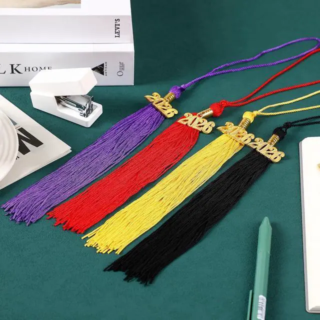 Alt view image 5 of 7 - JULMELON 20Pcs Graduation Tassels for Cap with 2026 Gold Charm for Ceremony | Black Tassels, Students and Faculty, Academic Tassels for Graduation Cap, Gift for Class of 2026 Grads