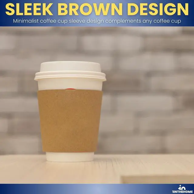 Alt view image 5 of 7 - Coffee Cup Sleeves 8 oz, Disposable Insulated Kraft Paper (50-Pack)