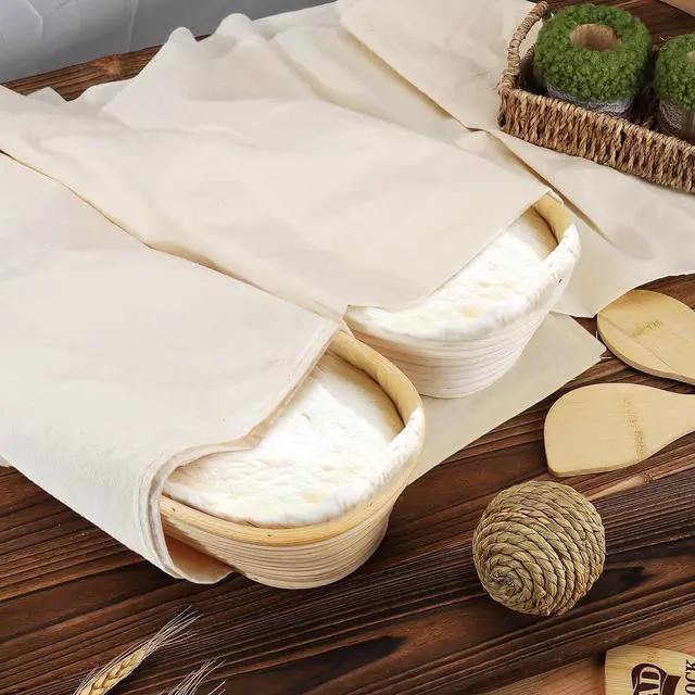Alt view image 7 of 7 - 3Pcs 28"x28" Large 100% Cotton Flour Sack Towels for Sourdough Bread Baking | Unbleached Tea Towels, Proofing Cloth Supplies for Baguettes, Loaves, Ciabatta Dough Rising
