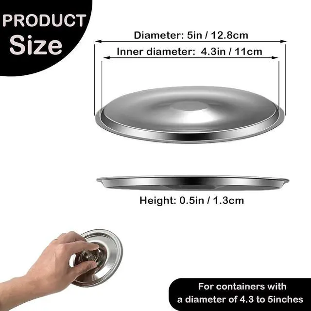 Alt view image 2 of 6 - Universal Lid, Cover Bowl, Mini Pan Lid, Milk Pot Lid, 4.7Inch/12cm