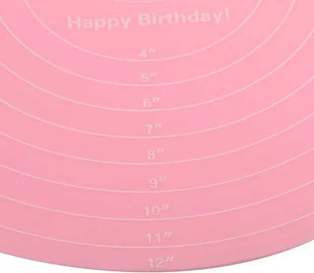 Alt view image 6 of 7 - Dough Mat, Silicone Pastry Mat, Kneading Mat, With Measurements, for Making Cakes, Cookies, Macarons Bread and Pastry, 11.81x11.81x0.04 inch, Pink