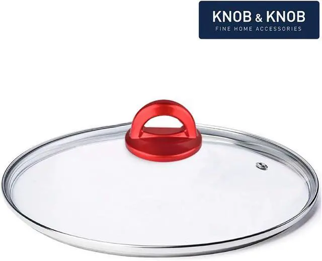 Alt view image 3 of 5 - Universal Pot Lid Red Knob Compatible with Crockpot Lids, Pan Lid Replacement Handle, Heat Resistant Pot Knob for Glass, Steel Lids, Easy Grip Lid Handle, Kitchen Cookware, 2.75x1.77 (1 Pack)