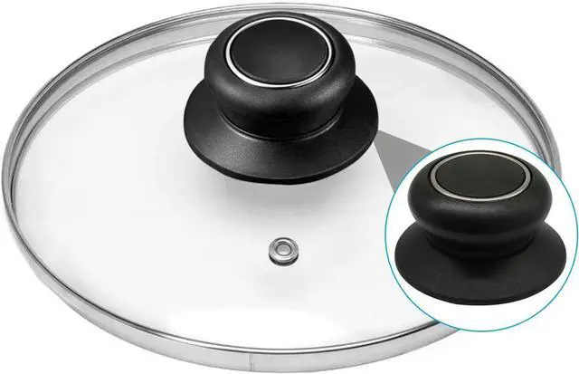 Alt view image 4 of 5 - 2 Pack Pot Lid Knob Style A | Universal Bakelite Replacement Handle, Kitchen Knob, Easy Installation, Pot Lid Grip for Casserole Kettle Cover