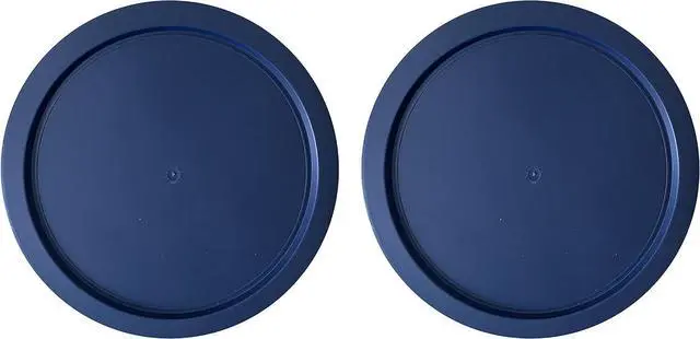 Main image of Replacement Lids fits Pyrex 2-Cup Glass Food Storage Container Bowls, 5-Inch Plastic Round Lids Covers for Pyrex 7200-PC, Airtight & Leakproof (2-Pack, Blue)