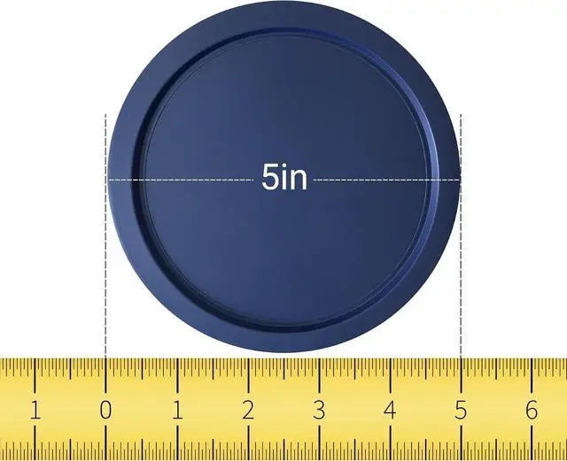 Alt view image 2 of 3 - Replacement Lids fits Pyrex 2-Cup Glass Food Storage Container Bowls, 5-Inch Plastic Round Lids Covers for Pyrex 7200-PC, Airtight & Leakproof (2-Pack, Blue)