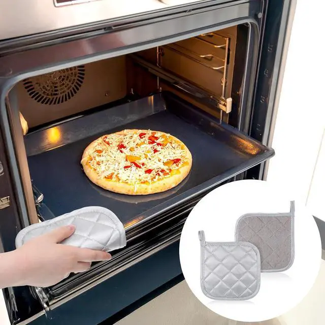 Alt view image 5 of 7 - 2pcs Pot Holders Clearance Cotton Heat Resistant Pads 17cm/6.69inch White Oven Pot Holders Trivets Coasters Hot Pads Terry Pots Holder for Cooking and Baking Hot Cold Potholders Kit