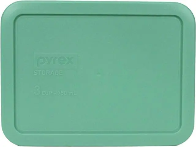Alt view image 2 of 3 - Pyrex 7210-PC (3-Cup) Light Green Food Storage Lid (2-Pack) - Made in USA | BPA-Free Plastic | Rectangle Shape | Designed for 7210 Glass Dish | Dishwasher Safe | Resists Stains and Odors