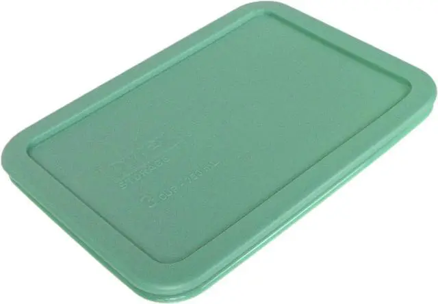 Alt view image 3 of 3 - Pyrex 7210-PC (3-Cup) Light Green Food Storage Lid (2-Pack) - Made in USA | BPA-Free Plastic | Rectangle Shape | Designed for 7210 Glass Dish | Dishwasher Safe | Resists Stains and Odors
