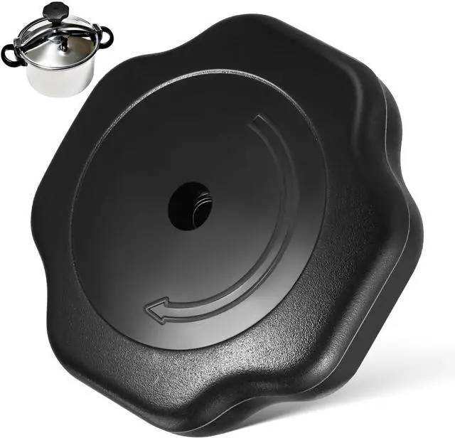 Main image of VALICLUD Pressure Cooker Lid Knob Bakelite C22-24, 0.59in Inner Hole | Black, 2.95 in, Simple Structure, Easy to Install and Disassemble, 1 Pc Included