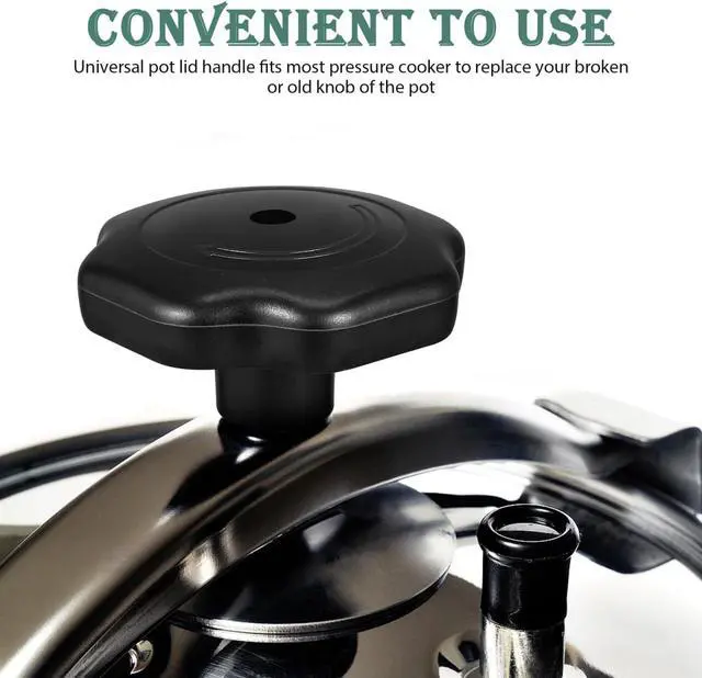 Alt view image 4 of 7 - VALICLUD Pressure Cooker Lid Knob Bakelite C22-24, 0.59in Inner Hole | Black, 2.95 in, Simple Structure, Easy to Install and Disassemble, 1 Pc Included
