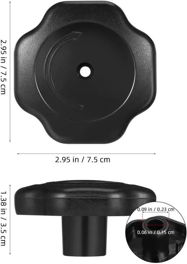 Alt view image 6 of 7 - VALICLUD Pressure Cooker Lid Knob Bakelite C22-24, 0.59in Inner Hole | Black, 2.95 in, Simple Structure, Easy to Install and Disassemble, 1 Pc Included