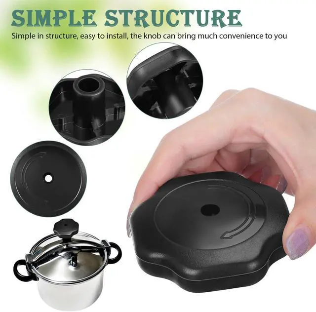 Alt view image 7 of 7 - VALICLUD Pressure Cooker Lid Knob Bakelite C22-24, 0.59in Inner Hole | Black, 2.95 in, Simple Structure, Easy to Install and Disassemble, 1 Pc Included