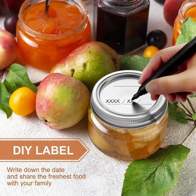 Alt view image 4 of 7 - Canning Jar Lids With Rings For Mason Regular Mouth 48Pcs2.76in Regular Mouth Kerr Ball Jars Lids With Rings Good Sealing Performance Food Grade Material Kerr Mason Jars For Canning Food Fruits DIYJam