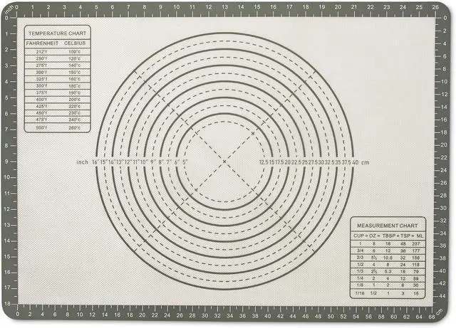 Main image of Amazon Basics Nonstick Silicone Pastry Baking Mat with Measurements, BPA-Free, Oven-Safe, Extra Large 20 x 28 in