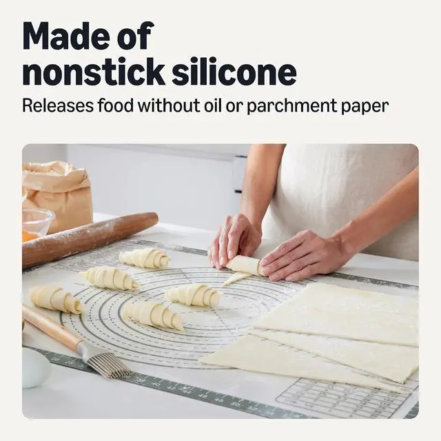Alt view image 3 of 7 - Amazon Basics Nonstick Silicone Pastry Baking Mat with Measurements, BPA-Free, Oven-Safe, Extra Large 20 x 28 in