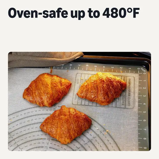 Alt view image 4 of 7 - Amazon Basics Nonstick Silicone Pastry Baking Mat with Measurements, BPA-Free, Oven-Safe, Extra Large 20 x 28 in