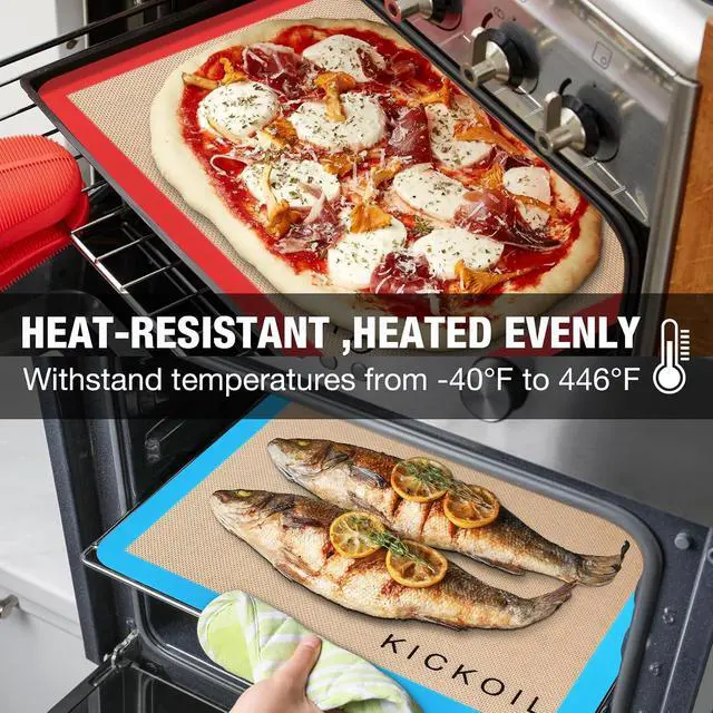 Alt view image 4 of 6 - Silicone Baking Mats Set of 3, Non-Stick Reusable BPA-Free Oven Liners | Non Slip Silicone Baking Sheet for Cookies, Macarons, Bread and Pastry, Dishwasher Safe, 11.6'' x 8.5''(Quarter)