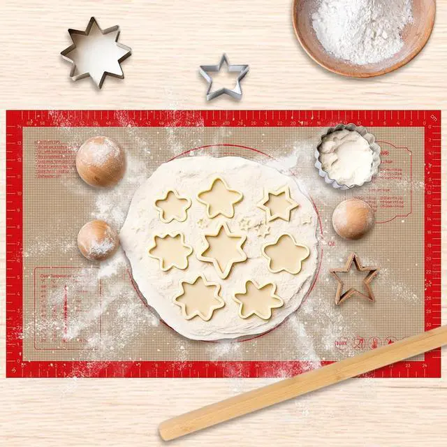 Alt view image 7 of 7 - Koolstuffs Silicone Pastry Mat, 26" x 16", Non Slip for Rolling Dough | Reusable 0.7 mm Nonstick Surface with Printed Measurements for Sourdough, Bread, Pizza, Pie, Cookies, and Fondant