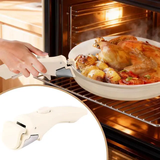 Alt view image 6 of 6 - Compatible Removable Handle for Carote Pots and PansUniversal Quick-Release Detachable Handle Replacement for Thin Edge Cookware, Grip with Easy-Release Button, Cream White, 1PCS