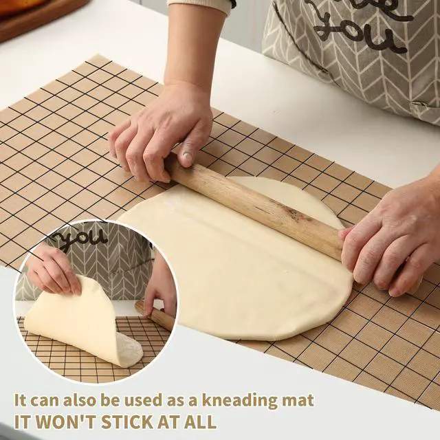 Alt view image 4 of 7 - Silicone Baking Mat Roll 12IN*5FT Free Cutting, Non-Slip Pastry Mat, Non-Stick Reusable Air Fryer Liner, Oven Liners, Counter Mat, Freeze Dryer Mat, Easily Cut to Size Fit All Ovens Pans Tins Dishes