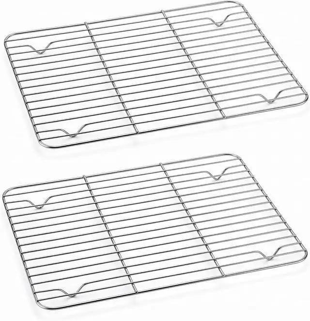 Main image of Herogo Baking Cooling Rack Set of 2, 11.6 x 9 Wire Racks for Cooking | Stainless Steel, Oven & Dishwasher Safe, Kitchen Bakeware Baking Rack, for Cooking Roasting Grilling