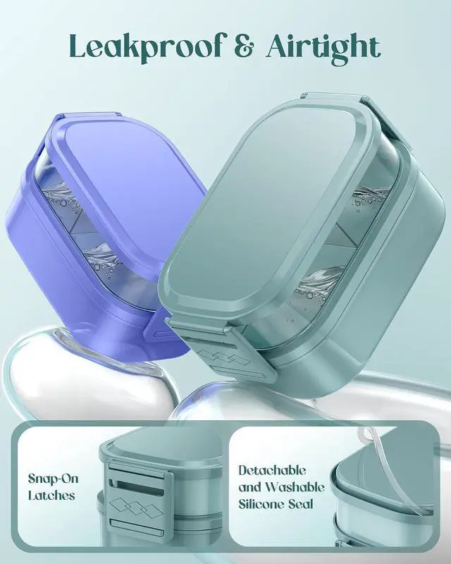 Alt view image 4 of 7 - Bento Lunch Box, 65 oz 3-Tier Stackable Lunch Container, Adjustable 2/3 Tier Design, BPA-Free Food-Grade Plastic, Leakproof, Microwave & Dishwasher Safe, Green