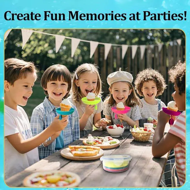 Alt view image 6 of 6 - Silicone Popsicle Holders, 2-in-1 Mess Free Ice Cream Cone Holders for Kids, Reusable & Dishwasher Safe Popsicle Drip Catcher for Parties, Picnics, Home(Large 4 Sticks)