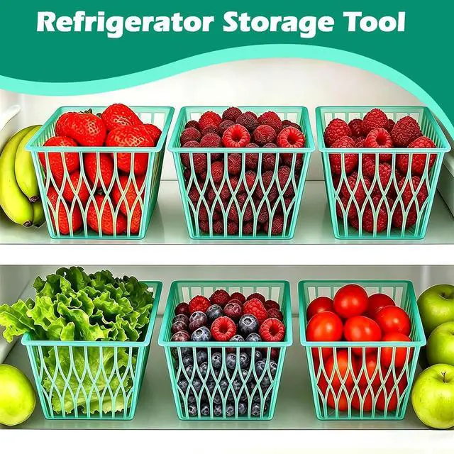 Alt view image 4 of 7 - 20 Pack Plastic Berry Baskets Strawberry Basket 4-Inch Berry Picking Basket Farmer Market Produce Baskets Fruit Vegetable Storage Containers