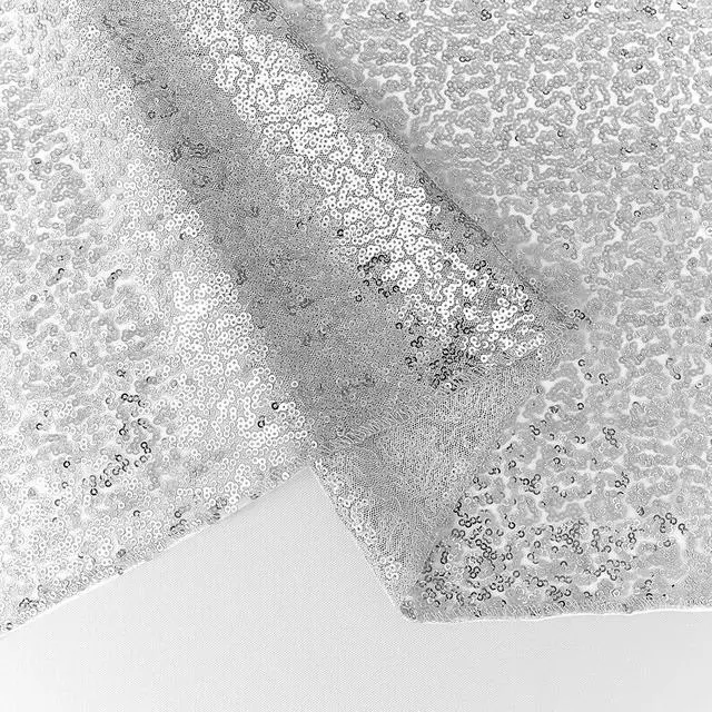 Alt view image 7 of 7 - 2 Packs 12 x 72 inches Sequin Table Runner, Silver Glitter Table Runner for Birthday Party Supplies Wedding Engagement Baby Shower Holiday Celebration Event Decorations
