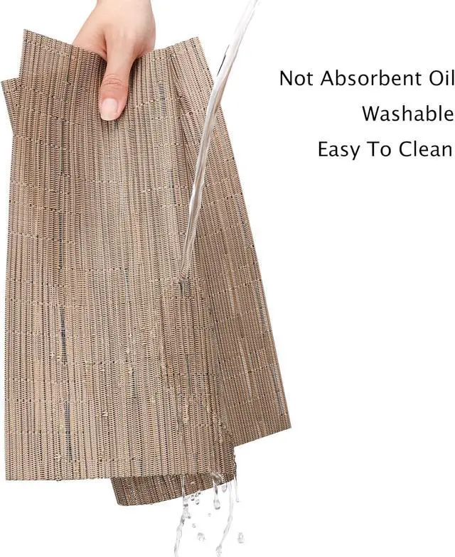 Alt view image 7 of 7 - Myir JUN Light Brown Table Runner Home Decor Dining Table Runners | Vinyl Table Runner 55 Inch Long Decor Dining Table Runners Arbitrarily Cropped Runner for Table Heatproof for Home Party