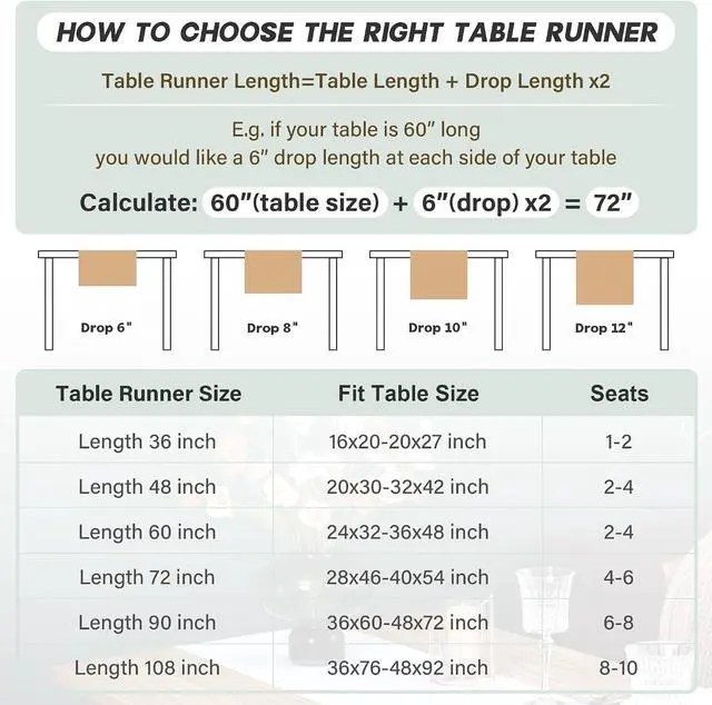 Alt view image 6 of 7 - NEWISHER Farmhouse Braided Striped Embroidery Small Table Runner 36 inches | 13x36inch Table Runner, Rustic Grey Coffee Table Runners, Runners for Dresser Bedroom Weddings Holiday Living Room