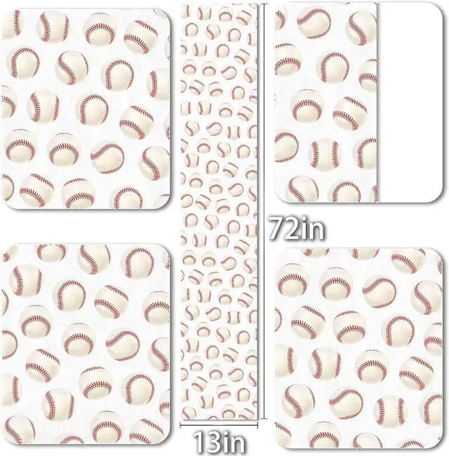 Alt view image 5 of 5 - Vohado Baseball Table Runner Boy Sports Themed Birthday Party Decorations Dining Room Home Kitchen Island Decor (13" x 72")